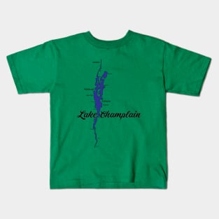 Lake Champlain Map Kids T-Shirt